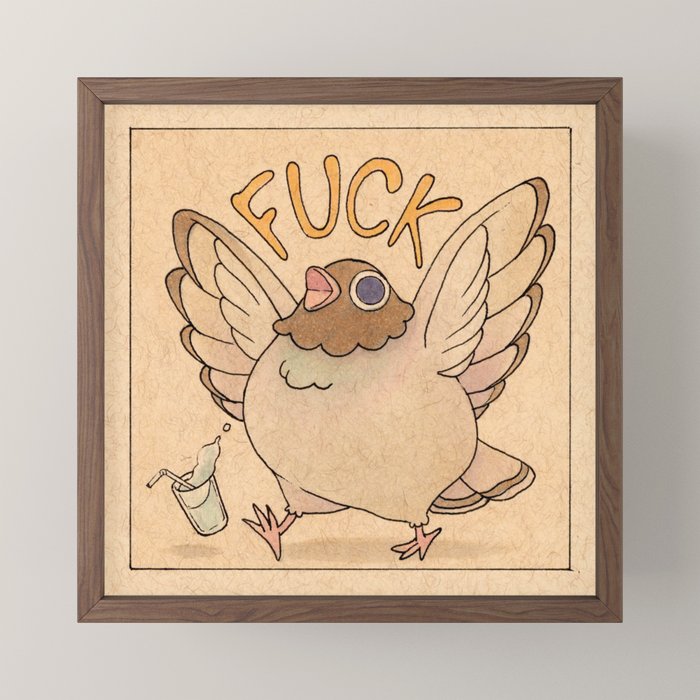 Fuck' Pigeon 04 Mini Art Print