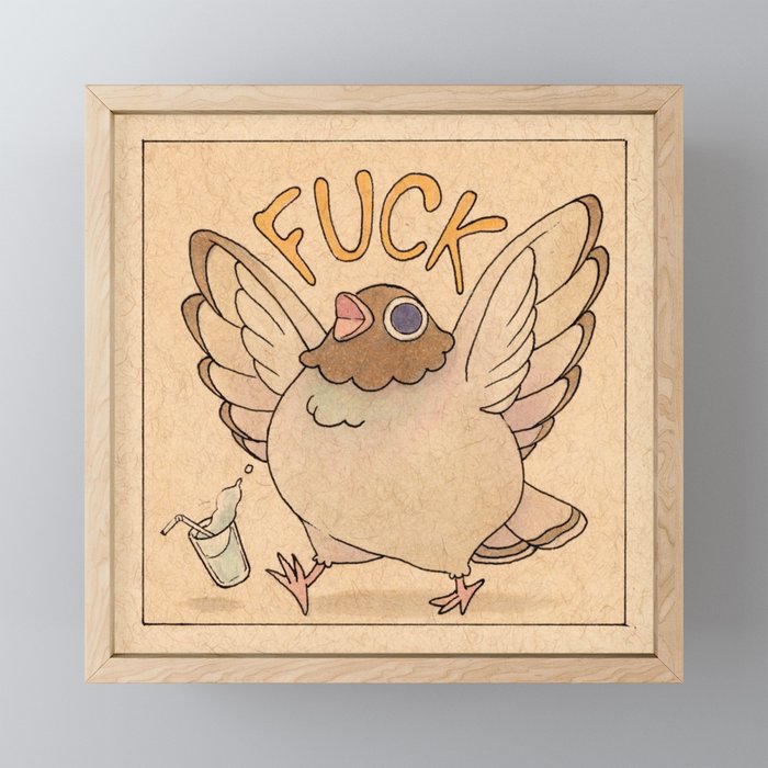Fuck' Pigeon 04 Mini Art Print
