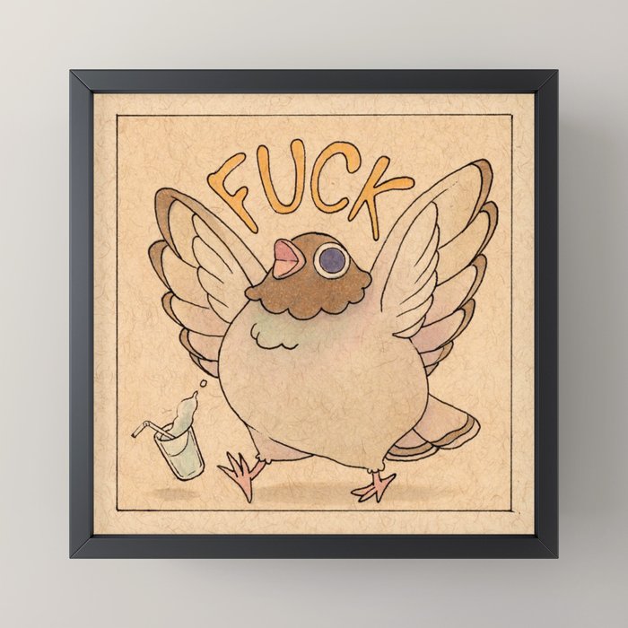 Fuck' Pigeon 04 Mini Art Print