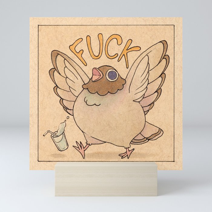 Fuck' Pigeon 04 Mini Art Print