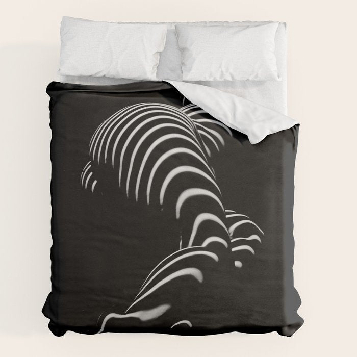 0774-AR BBW Sensual Legs Hips and Ass of a Large Woman Big Beautiful Art Nude Black and White Duvet Cover