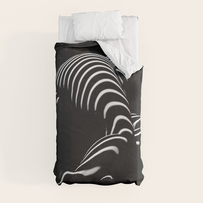 0774-AR BBW Sensual Legs Hips and Ass of a Large Woman Big Beautiful Art Nude Black and White Duvet Cover