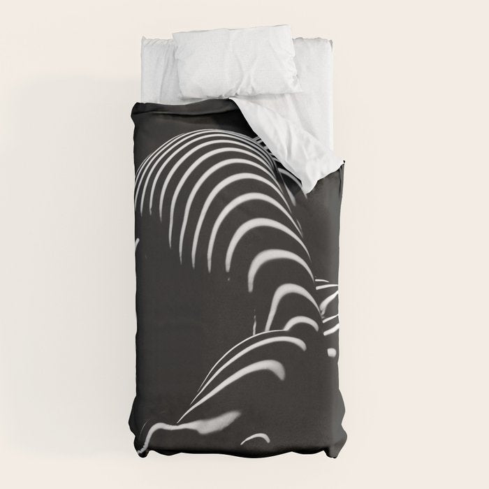 0774-AR BBW Sensual Legs Hips and Ass of a Large Woman Big Beautiful Art Nude Black and White Duvet Cover