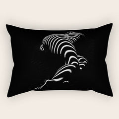 0774-AR BBW Sensual Legs Hips and Ass of a Large Woman Big Beautiful Art Nude Black and White Rectangular Pillow