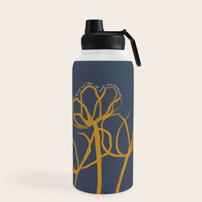 "Let Light Be A Sweet Rebellion In The Shadows." Water Bottle
