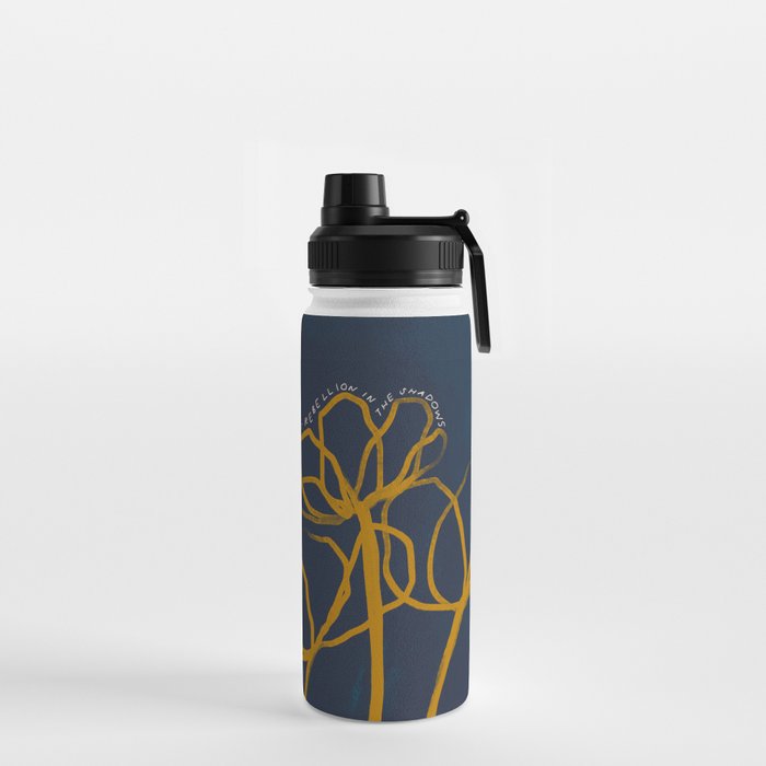 "Let Light Be A Sweet Rebellion In The Shadows." Water Bottle