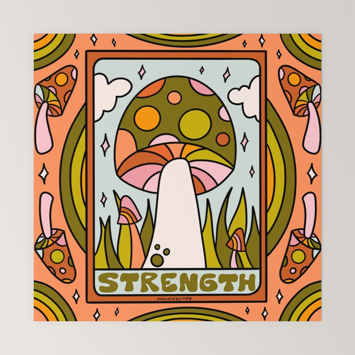 8. Strength Mushroom Mini Art Print