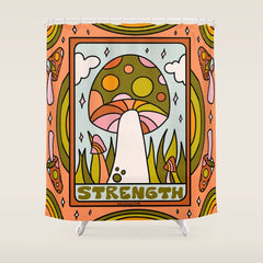 8. Strength Mushroom Shower Curtain