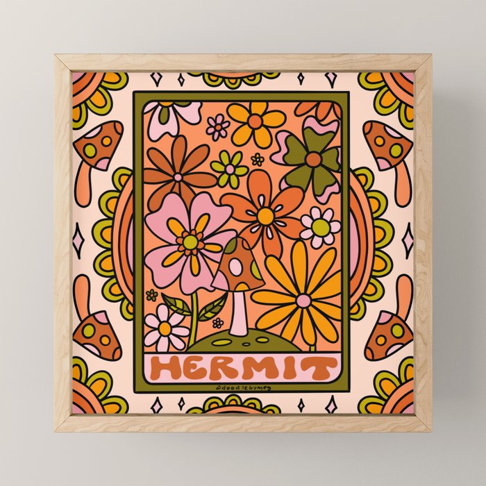 9. Hermit Mushroom Mini Art Print