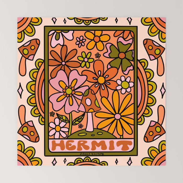 9. Hermit Mushroom Mini Art Print