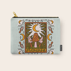 18. Moon Tarot Mushroom Carry All Pouch