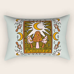 18. Moon Tarot Mushroom Rectangular Pillow