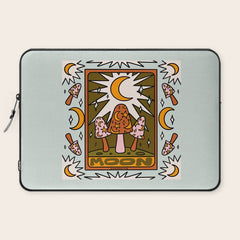 18. Moon Tarot Mushroom Laptop Sleeve