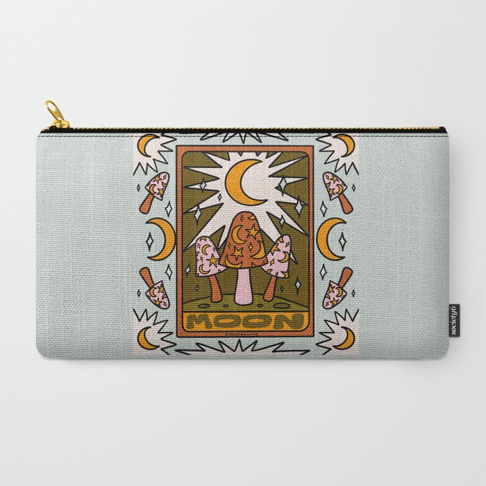 18. Moon Tarot Mushroom Carry All Pouch