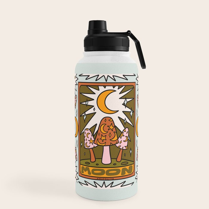 18. Moon Tarot Mushroom Water Bottle