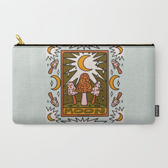 18. Moon Tarot Mushroom Carry All Pouch