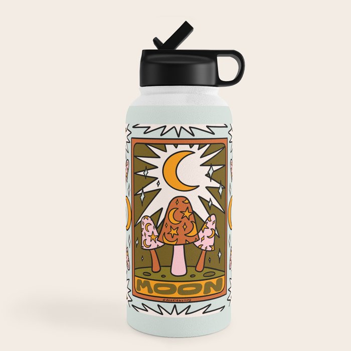 18. Moon Tarot Mushroom Water Bottle