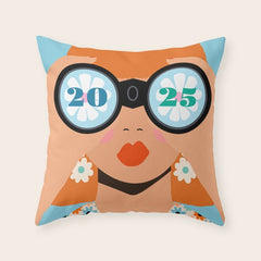 2025 Calendar - Seeking New Horizons Throw Pillow