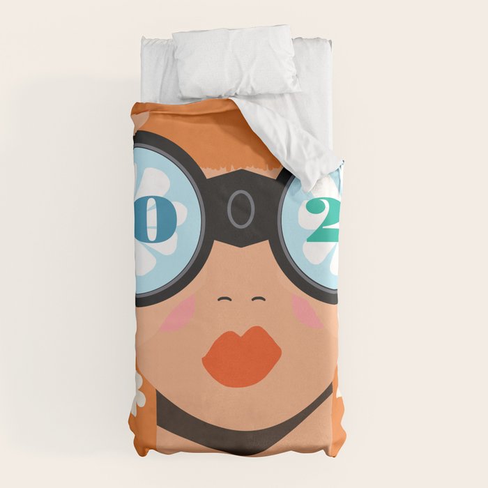 2025 Calendar - Seeking New Horizons Duvet Cover
