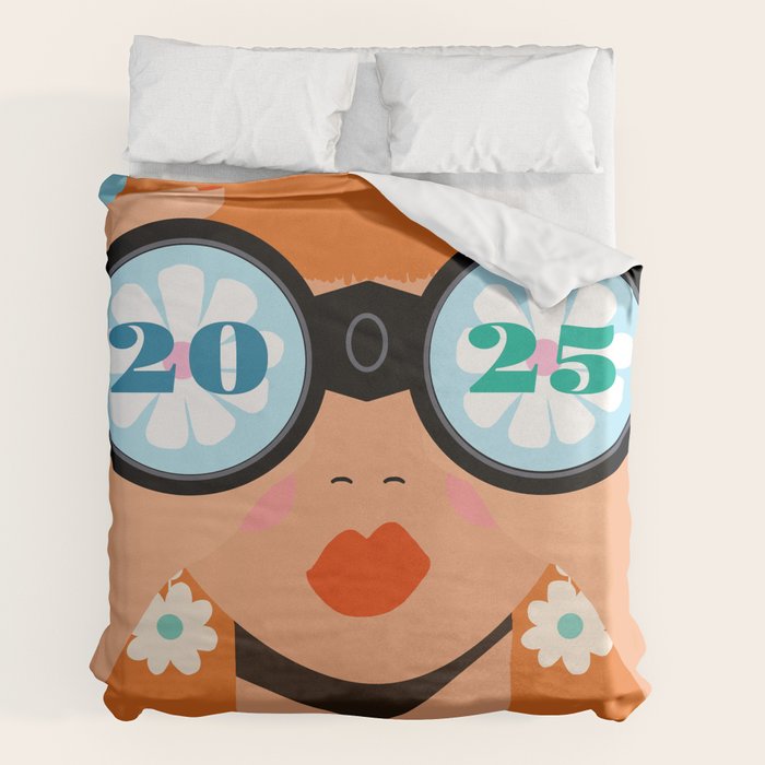 2025 Calendar - Seeking New Horizons Duvet Cover