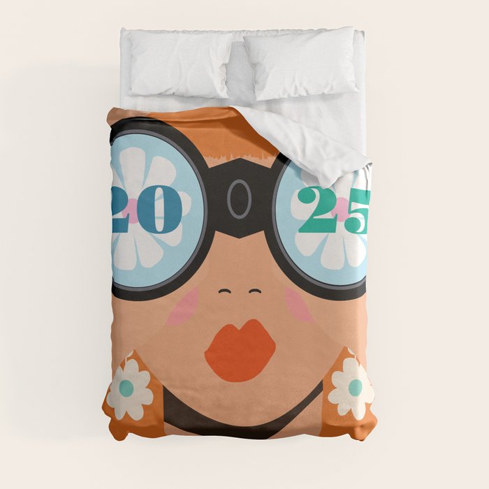 2025 Calendar - Seeking New Horizons Duvet Cover