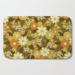 1970s Retro/Vintage Floral Pattern Bath Mat