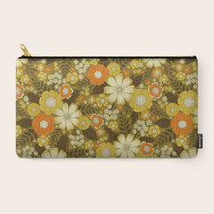 1970s Retro/Vintage Floral Pattern Carry All Pouch