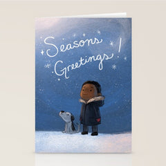 A Boy and his Dog Stationery Card