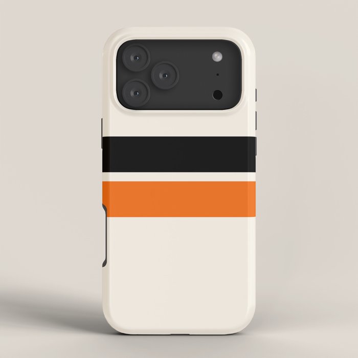 2 Stripes Black Orange iPhone Case