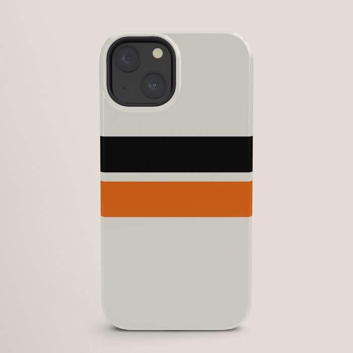 2 Stripes Black Orange iPhone Case
