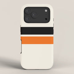 2 Stripes Black Orange iPhone Case