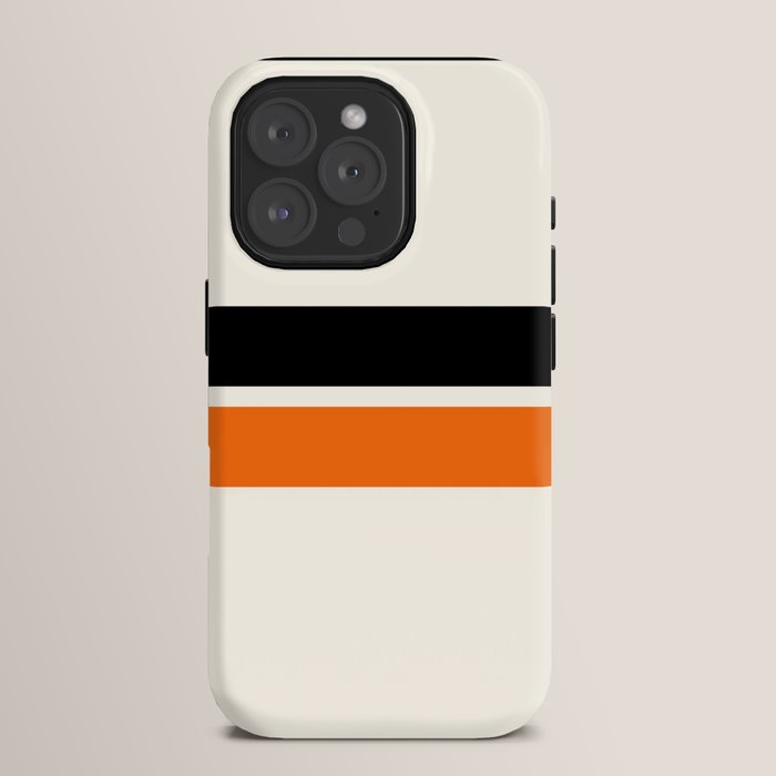 2 Stripes Black Orange iPhone Case