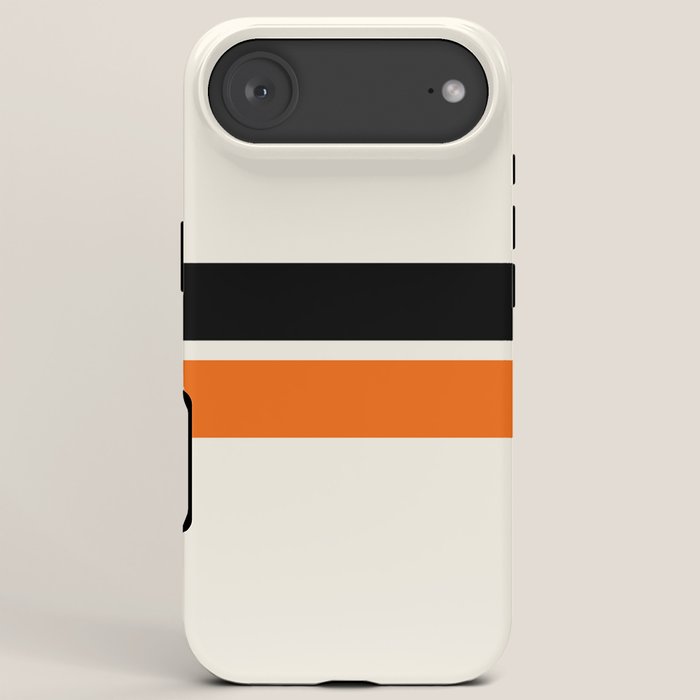 2 Stripes Black Orange iPhone Case