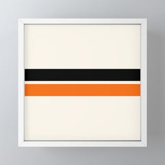 2 Stripes Black Orange Mini Art Print