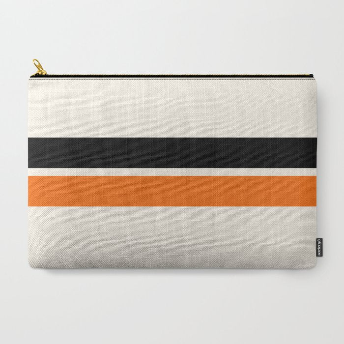 2 Stripes Black Orange Carry All Pouch