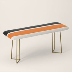 2 Stripes Black Orange Bench