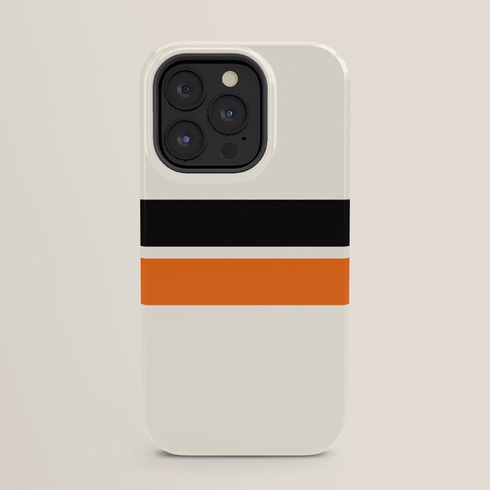 2 Stripes Black Orange iPhone Case