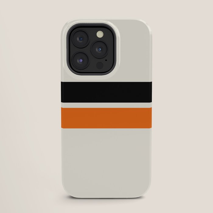 2 Stripes Black Orange iPhone Case