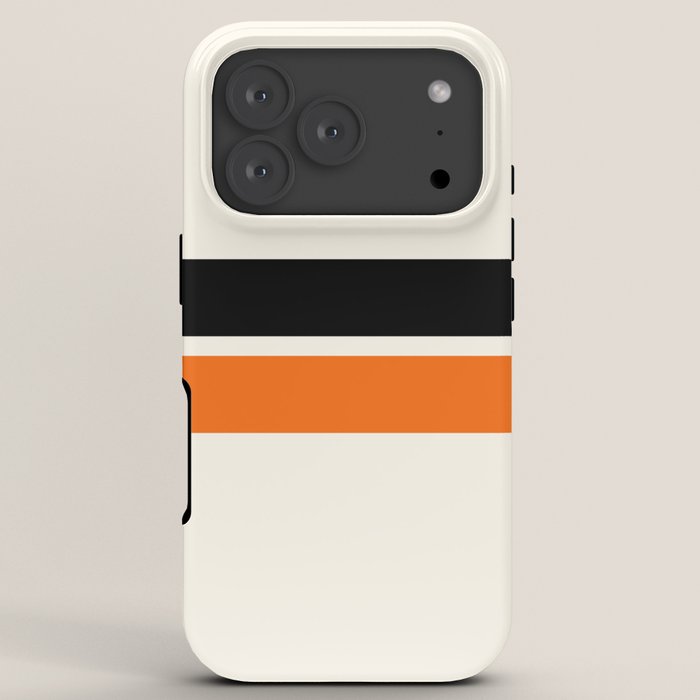 2 Stripes Black Orange iPhone Case