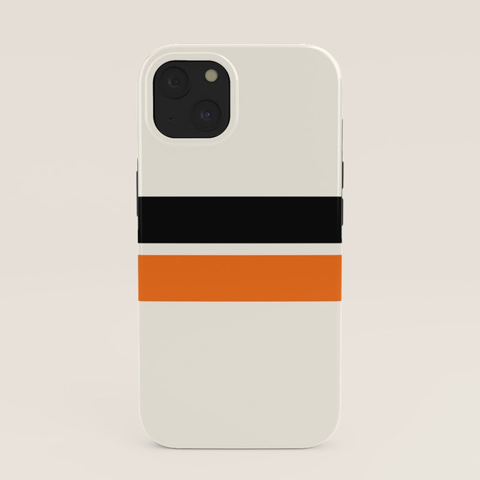 2 Stripes Black Orange iPhone Case