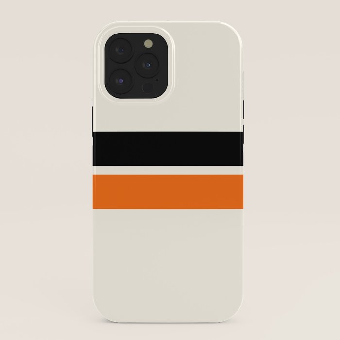 2 Stripes Black Orange iPhone Case