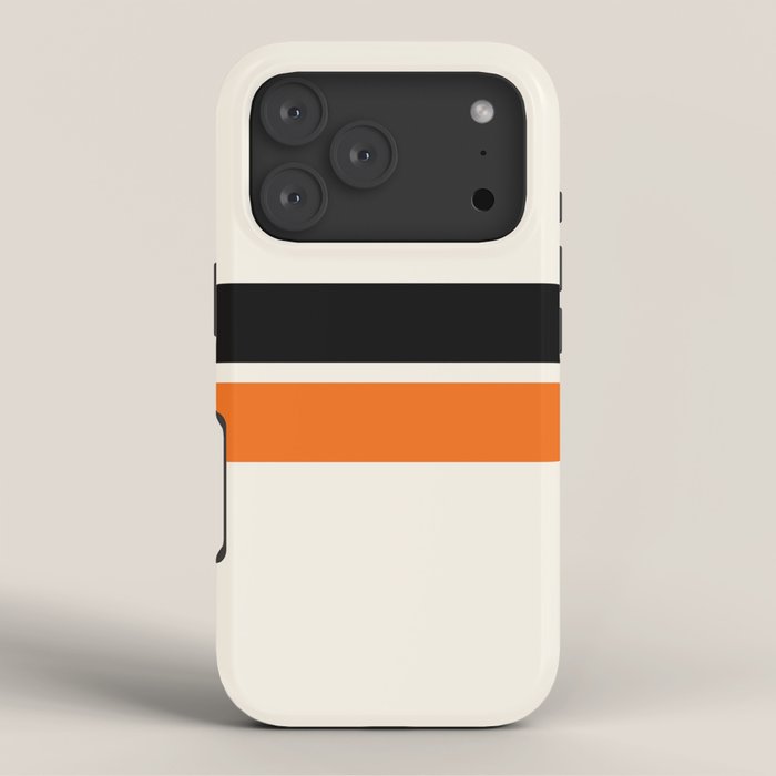 2 Stripes Black Orange iPhone Case