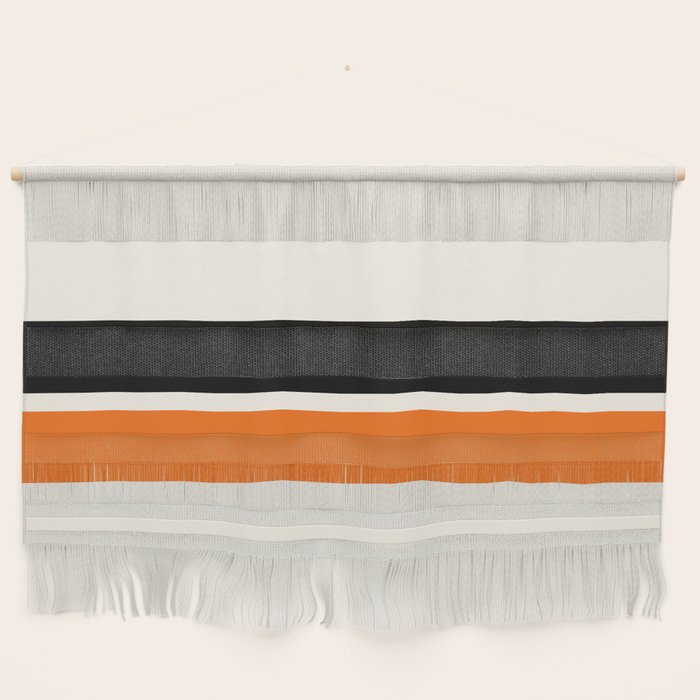 2 Stripes Black Orange Wall Hanging