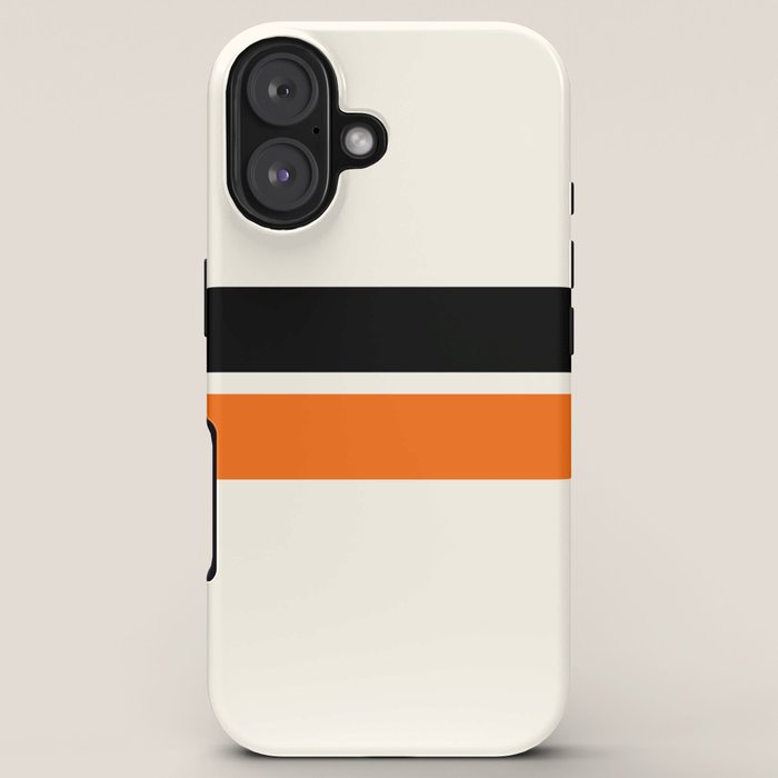 2 Stripes Black Orange iPhone Case