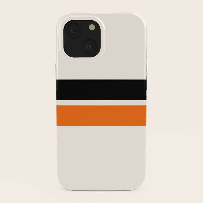 2 Stripes Black Orange iPhone Case