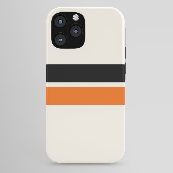 2 Stripes Black Orange iPhone Case