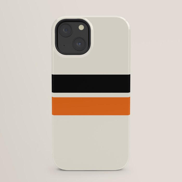 2 Stripes Black Orange iPhone Case