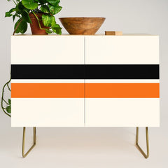 2 Stripes Black Orange Credenza