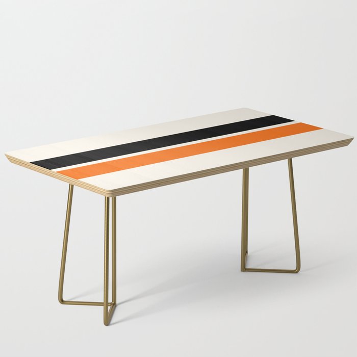2 Stripes Black Orange Coffee Table