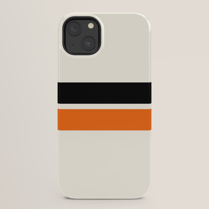 2 Stripes Black Orange iPhone Case